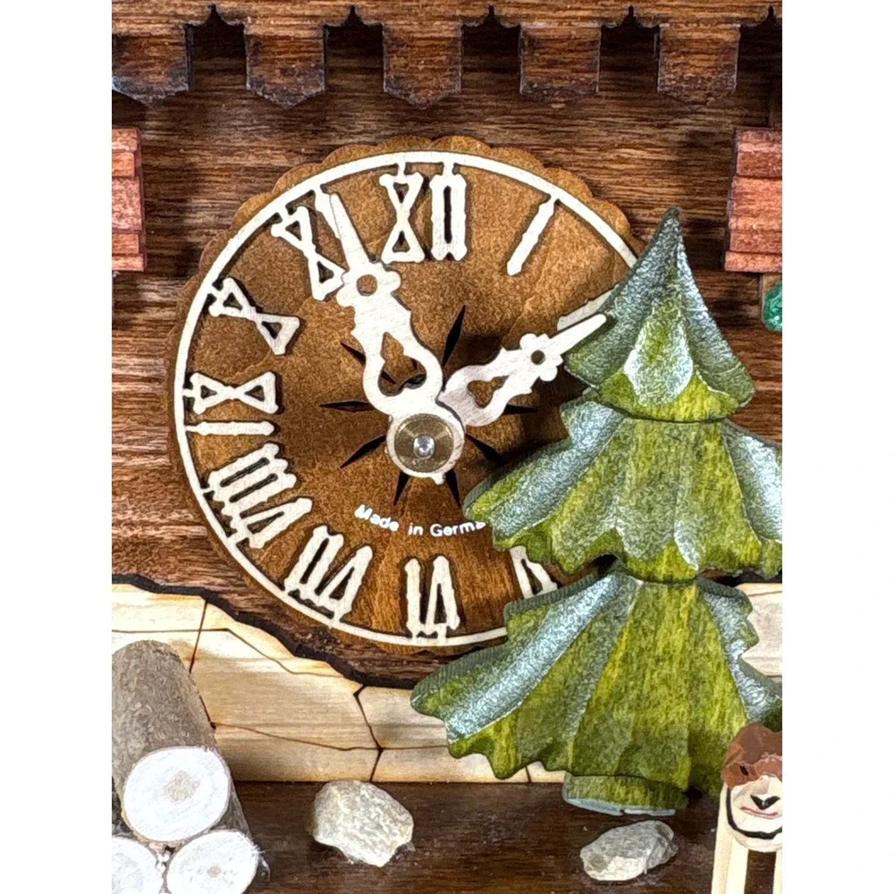 VdS Original Black Forest Cuckoo Clock Made in Germany Wood Chalet Pinecone